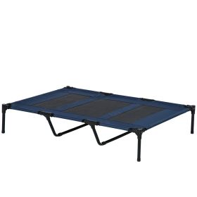 PawHut 48" x 36" Elevated Breathable Dog Bed w/ Carry Bag Dark Blue